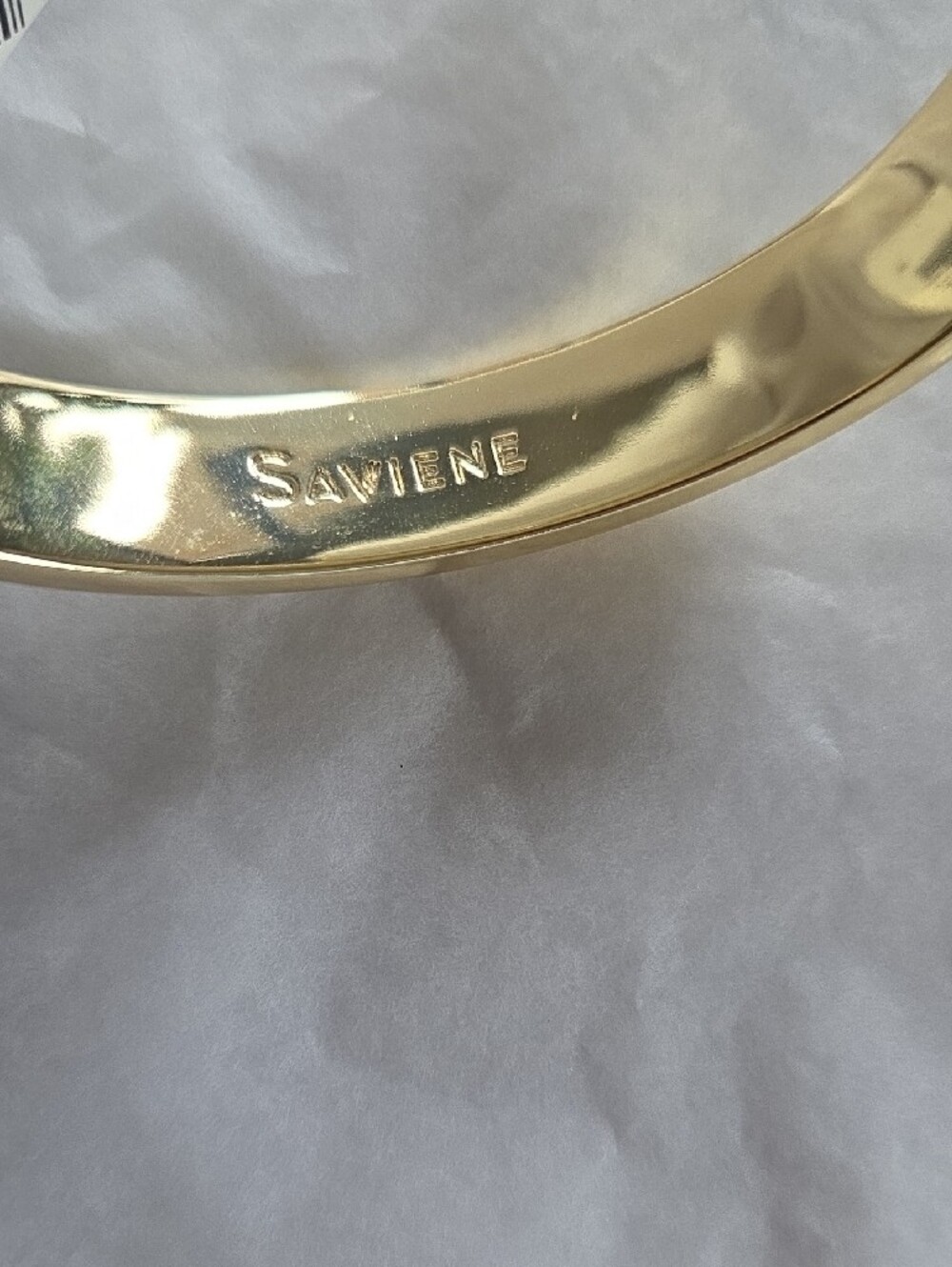 SAVIENE 18K Goldplated & Cubic Zirconia Clover Bangle - Picture 7 of 8